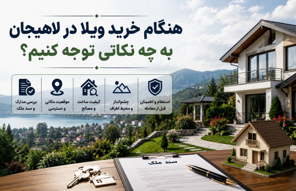 هنگام خرید ویلا در لاهیجان به چه نکاتی توجه کنیم؟